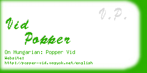 vid popper business card